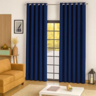 Imagem de Cortina Para Sala Ou Quarto 3,00x2,50 metros - Cida Enxovais, AZUL MAR