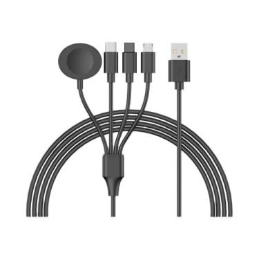 Imagem de Cabo Carregador Multi Relógio 4 Em 2 USB Tipo C Carregamento Rápido Pa