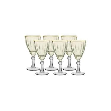 Imagem de Conjunto de Taças para Água/Vinho Hauskraft Dominic em Vidro 275 ml Verde - 6 Peças