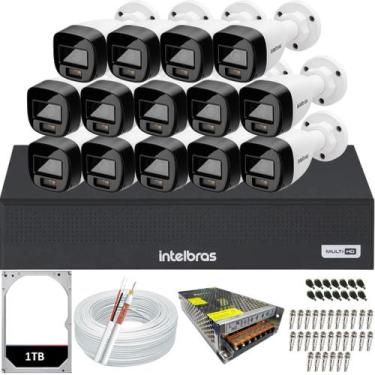 Imagem de Kit 14 Câmeras 1220B Full Color Intelbras Dvr Mhdx 16ch HD 1TB colorid