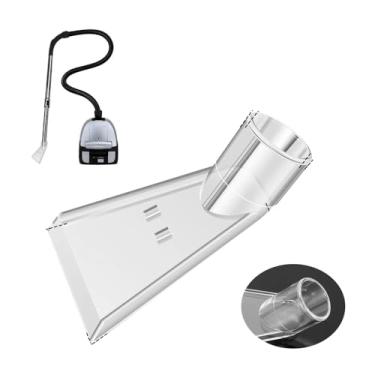 Imagem de YUYUEMI Extração de bocal de cabeça para máquina de sucção de água, extrator a vácuo, detalhes do carro, bocal de limpeza do assento da cabeça, extrator de vácuo úmido, transparente, cabeça de sucção