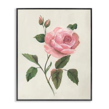Imagem de Stupell Industries Rosie Rose Floral Study Black Framed Giclee Art, design by Nan, 76 x 61 cm