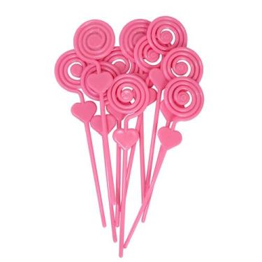 Imagem de 100 Uni Bases 5cm Redonda & 100 Uni Espiral Rosa Bebe Artesanato Biscu