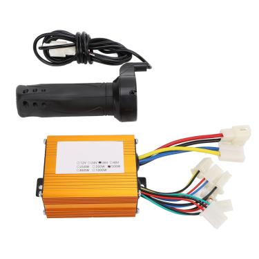 Imagem de ZAWELIYO Controlador de motor de bicicleta elétrica de 36 V 500 W kit de controlador de velocidade escovado com liga de alumínio para motocicleta de triciclo de bicicleta E