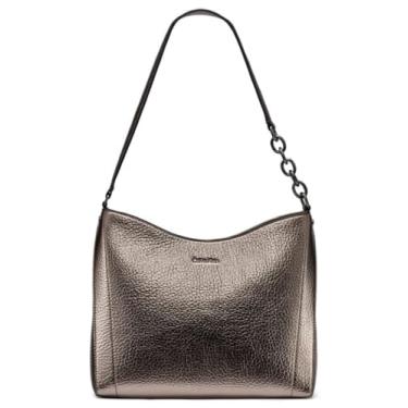 Imagem de Calvin Klein Bolsa de ombro Nova Chain Hobo, Gunmetal, tamanho único