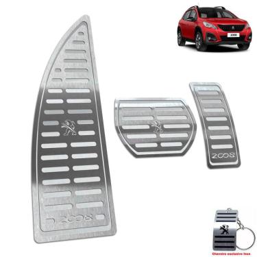 Imagem de Pedaleira Automático + Descanso Peugeot 2008 2020 2021 Prata