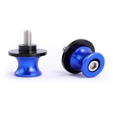 Imagem de BYYINGSUS Carretéis de braço oscilante de motocicleta M8X1,25 de 8 mm, parafuso de suporte CNC compatível com Ninja 400 ZX-10R Z400 Z650 Z900 Z1000 (M8 azul 1 par)