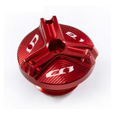 Imagem de Compatível com CB650R CB400 CB500X CB500F CB300R CB190R CB650F CB1000R CB11000 parafuso tampa de óleo do motor peças de proteção da tampa de enchimento de combustível (CB vermelho)