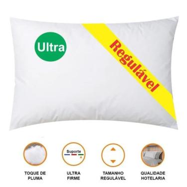 Imagem de Kit 2 Travesseiro 50x70 Fibra Siliconada Regulável - Super Premium - A