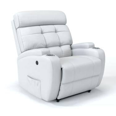 Imagem de Poltrona Do Papai Reclinável Elétrica Com Massagem Em Couro Bovino