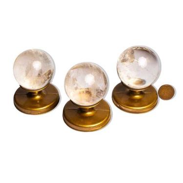 Imagem de 03 Esfera Cristal Pedra Natural 45 a 50mm 130 a 170g Tipo A - Cristais