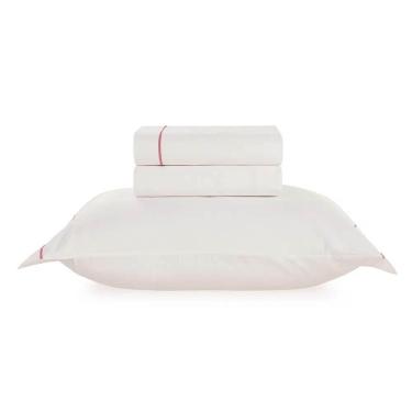 Imagem de Jogo Cama Solteiro 180 Fios Royale - Karsten Branco / Rose