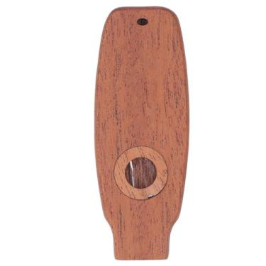 Imagem de Mingzhe Instrumento Musical Profissional de Mogno Kazoo para Crianças de Desempenho Adulto (Oval)