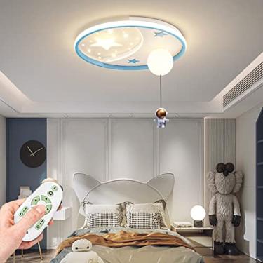Imagem de Luminária de teto LED regulável, luminária de teto com desenho animado para crianças, luzes decorativas com controle remoto, quarto de meninos e meninas, sala de estar, iluminação interna, v