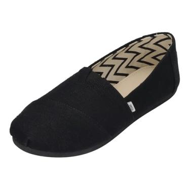 Imagem de TOMS Tênis feminino Alpargata Slip-On, Preto/preto, 10 Wide
