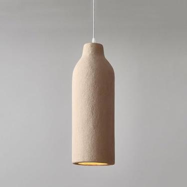 Imagem de Lustre de resina estilo japonês Wabi-Sabi, luminária pendente criativa de concreto para cozinha, ilha, entrada, sala de jantar, sala de estudo, sala de estar, quarto, bar (A)