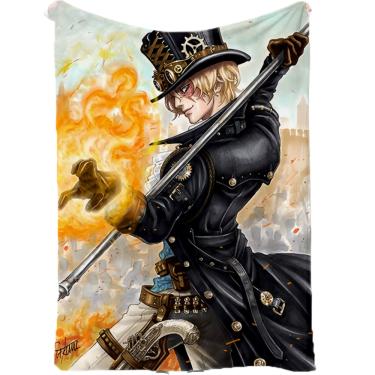 Imagem de Cobertor SANMU Flannel Halloween com padrão de Halloween, peça única