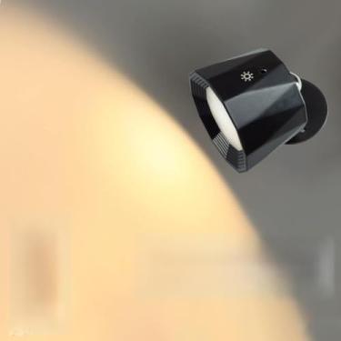 Imagem de Luminária de parede interna LED com controle remoto, luminária de parede regulável com bateria recarregável, arandela com controle de toque, iluminação de parede giratória de 360 graus para
