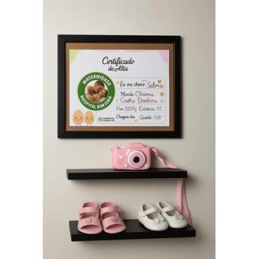 Imagem de Kit Decorativo com 2 Prateleiras 25x8 1 Quadro Expositor  Organização 