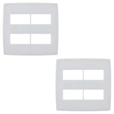 Imagem de Kit 2 Placa 4x4 4 Módulo Distanciados PialPlus Branco