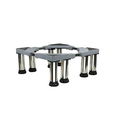 Imagem de Suporte ajustável para secadora de roupas, à prova de umidade, minigeladeira, altura 14/19/24/29 cm, base para secadora/geladeira, comprimento/largura 43-65 cm, suporte de aparelho para refrigerador