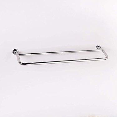 Imagem de Toalheiro barra de toalha de banheiro instalação de perfuração de haste dupla cabide de torre/80 cm