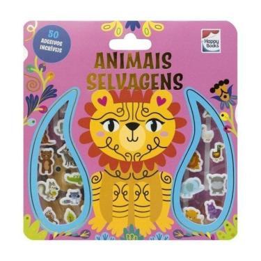 Imagem de Livro Com Adesivos Fofinhos: Animais Selvagens