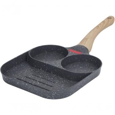 Imagem de Frigideira De Ovo E Panqueca Em Alumínio C- Revestimento Antiaderente E Alça De Silicone