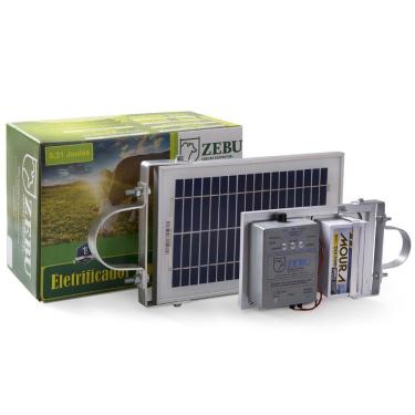 Imagem de Kit Cerca Eletrica Solar Zebu com uma Bateria 7 Amperes Zebu ZS20BI 33758