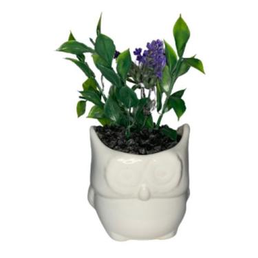 Imagem de Vasinho esmaltado com flor - Personalize, Branco