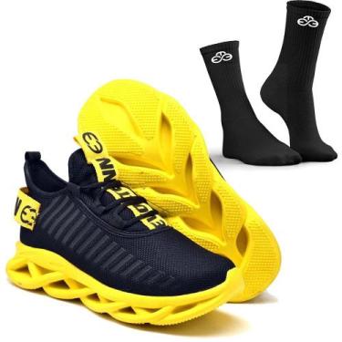 Imagem de Tênis Easy Style Feminino Evoltenn Solado Trançado Moderno + Meia, Ama