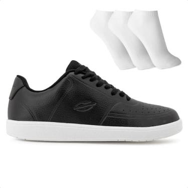 Imagem de Tênis Mormaii Urban Storm Masculino + 3 Pares de Meias, Preto, Branco,