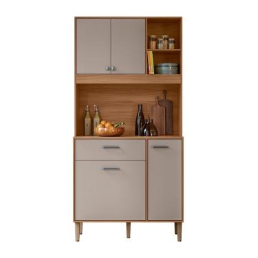 Imagem de Armario De Cozinha Erva Doce 90 Cm 6 Portas E 1 Gaveta Ipe-fendy Ipe-fendy