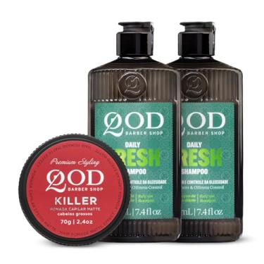 Imagem de QOD Barber Shop - KIT COMPRE E GANHE - Kit 2 Shampoo Daily Fresh, 220ml + 1 Pomada Capilar Killer, 70g