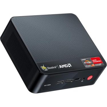 Imagem de Beelink Mini PC SER5, AMD Ryzen 7 5825U (até 4,5 GHz, 8C/16T), mini computador com 32GB DDR4/500GB M.2 PCle4.0 SSD, suporta tela tripla, WiFi6, BT5.2, Tipo-C, 2,5Gbps LAN suporta Win 11 Pro