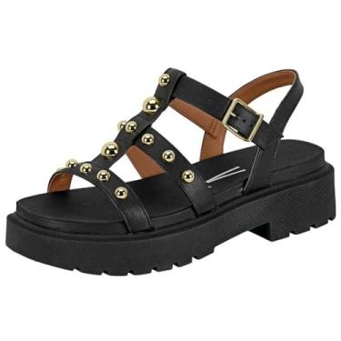 Imagem de Sandália Tratorada Papete Salto Baixo Feminina Vizzano Nova (36)