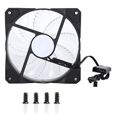 Imagem de Versão silenciosa ventiladores de alto fluxo de ar, ventilador de capa Pilipane de 120 mm, ventiladores de computador de baixo ruído de resfriamento para capa de PC (branco)