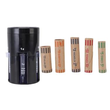 Imagem de TOPINCN Máquina de Contador Classificador de Moedas 5 Em 1, Classificador de Troca Automática Com Base Giratória, Contador de Dinheiro Digital para Centavos, Níquel, Moedas, Quartos de