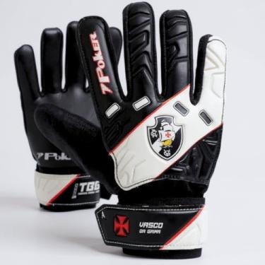 Imagem de Luva de Goleiro Vasco da Gama Infantil Futebol Oficial Licenciada Criança Juvenil Jovem Original Macia Resistente Jogo Treino Qualidade Profissional (5)