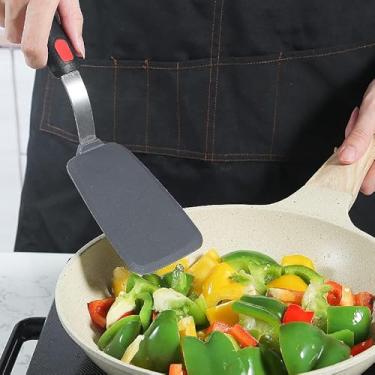 Imagem de Espátula de silicone flexível, espátula de cozinha para panelas antiaderentes, espátula de borracha flexível resistente ao calor de 315 °C
