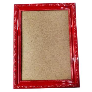 Imagem de Moldura Quadro Foto 30x40 Trabalhada Linda Com Vidro Premium(Vermelho)