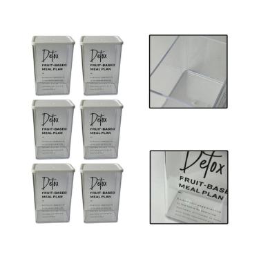 Imagem de Kit 6 Potes Herméticos Organizadores Alimentos Sabão 810Ml