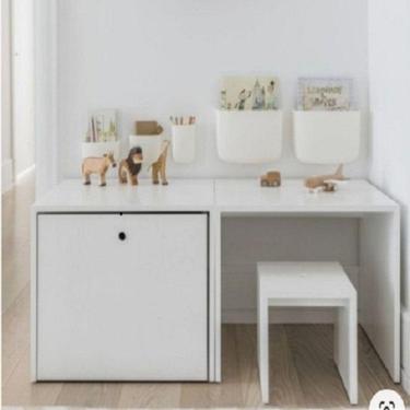 Imagem de Organizador Com Mesa E Banquinho Infantil 100% Mdf