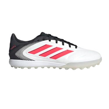 Imagem de adidas Tênis unissex adulto Copa Pure 3 Pro Turf, Branco/vermelho lúcido, preto, 11.5 Women/10.5 Men