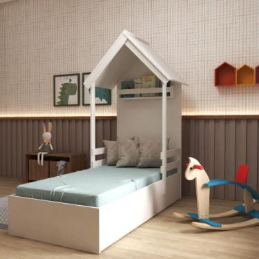 Imagem de Cama Infantil com 2 Gavetas Mel Bramov, Branco