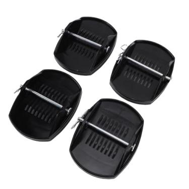 Imagem de Zerodis Jack Pads Set Acessórios Pino de Aço Inoxidável para Estabilidade e Proteção de Trailer Rv Em Terreno Macio Jack Pads Set Anti Sink Support Com Outros Veículos (Preto)