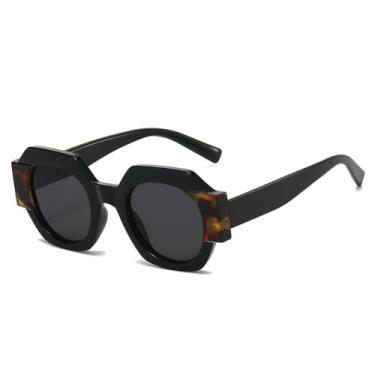 Imagem de Óculos de Sol Femininos Bicolor com Lentes Degradê UV400 e Lentes de Grau para Homens, Estilo Punk, Ideais para Esportes ao Ar Livre, Corrida e Ciclismo, nas Cores Preto e Cinza.