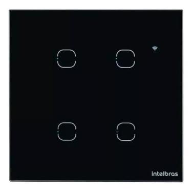 Imagem de Interruptor Wi-fi App Smart Touch 4 Tecla Ews 1004 Intelbras