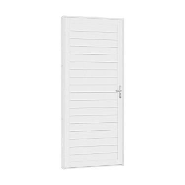 Imagem de Porta De Aço Lambri Light 81x215 R50 Abertura Esquerda Branco