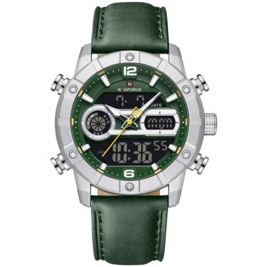 Imagem de Relógio Digital Masculino Multifuncional Luminoso Esportivo à Prova Dágua Verde